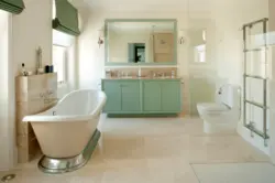 Bir rəng sxemində vanna otağı dizaynı