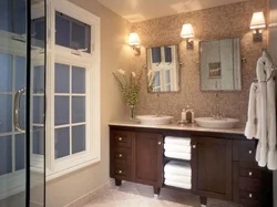 Sconce in the bathroom interior