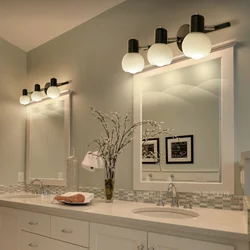 Sconce in the bathroom interior