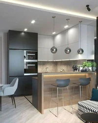 Kitchen studio design 22 sq m