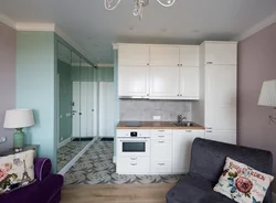 Mətbəx studio dizaynı 22 kv m