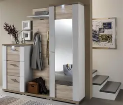 Hallway in a modern style with a wardrobe photo