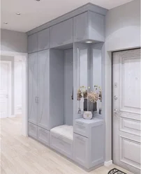 Hallway in a modern style with a wardrobe photo