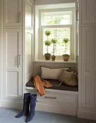 Hallway design with window and closet