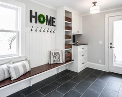 Hallway design with window and closet