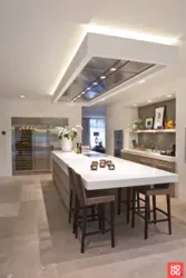 Kitchen interior plasterboard ceiling