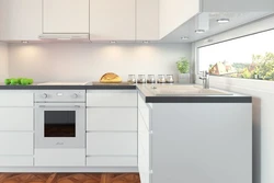 Kitchen design with white oven