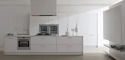 Kitchen design with white oven