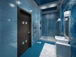 Interior of square bathrooms