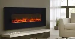 Каміны электрычныя з эфектам жывога полымя фота ў кватэры