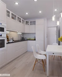 Kitchen design in a modern style in light colors 10 photos