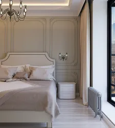 Wallpaper molding bedroom photo