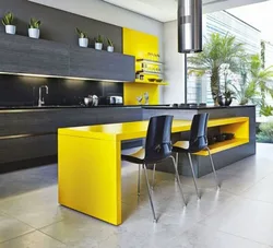 Bright kitchen design in a modern style