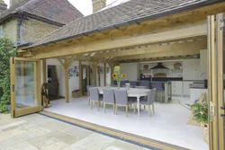 Kitchen extension to house photo