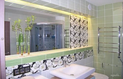 Gray green bathroom design