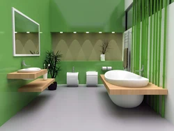 Gray green bathroom design