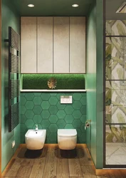 Gray green bathroom design