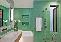 Gray green bathroom design
