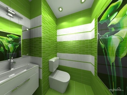 Gray green bathroom design