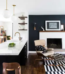 Living room design with dedicated wall