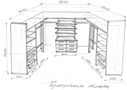 DIY dressing room in a small room photo drawings