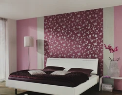 How to wallpaper a bedroom in two colors photo