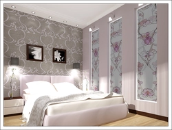 How to wallpaper a bedroom in two colors photo