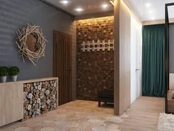Wood-look hallway walls photo