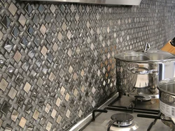 Mosaic on the wall in the kitchen photo