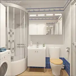 Bathroom interior of a one-room apartment