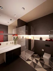 Bathroom interior of a one-room apartment