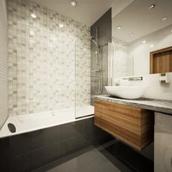 Bathroom interior of a one-room apartment