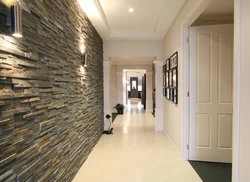 Design of the entire hallway with artificial stone