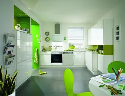 White-green kitchen photo