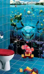 Bath floor tiles photo design