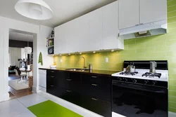 Black and white kitchen interiors color combination