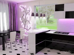 Black and white kitchen interiors color combination