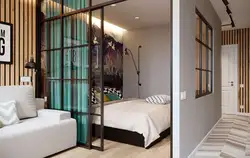 Bedroom design in a one-room apartment