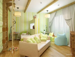 Children's living room 16 sq m design