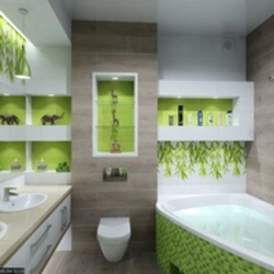 Styles in eco bathroom interior
