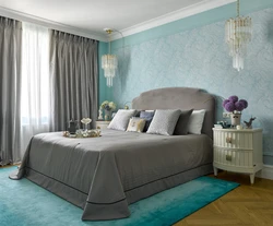 Interior curtains for the bedroom photo