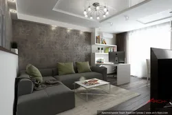 Панельдік үйдегі пәтердегі қонақ бөлмесінің интерьері