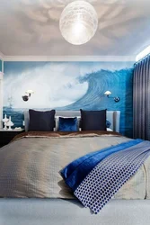 Color combination in the interior of a marine bedroom