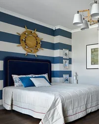 Color Combination In The Interior Of A Marine Bedroom