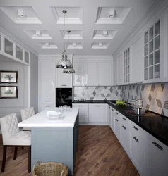 Design long kitchen living room