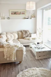 White bedroom living room design