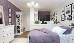 White bedroom living room design