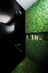 Bathroom Design Black Green White