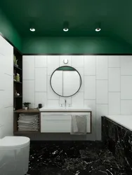 Bathroom Design Black Green White