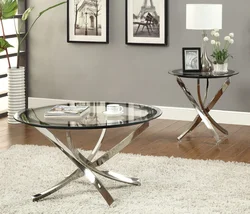 Glass table design in living room
